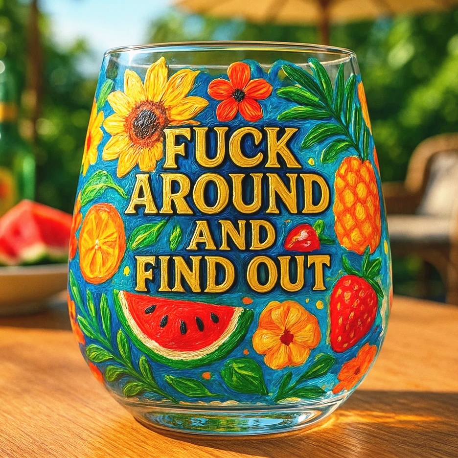 Hand-painted Swear Four Seasons Glass