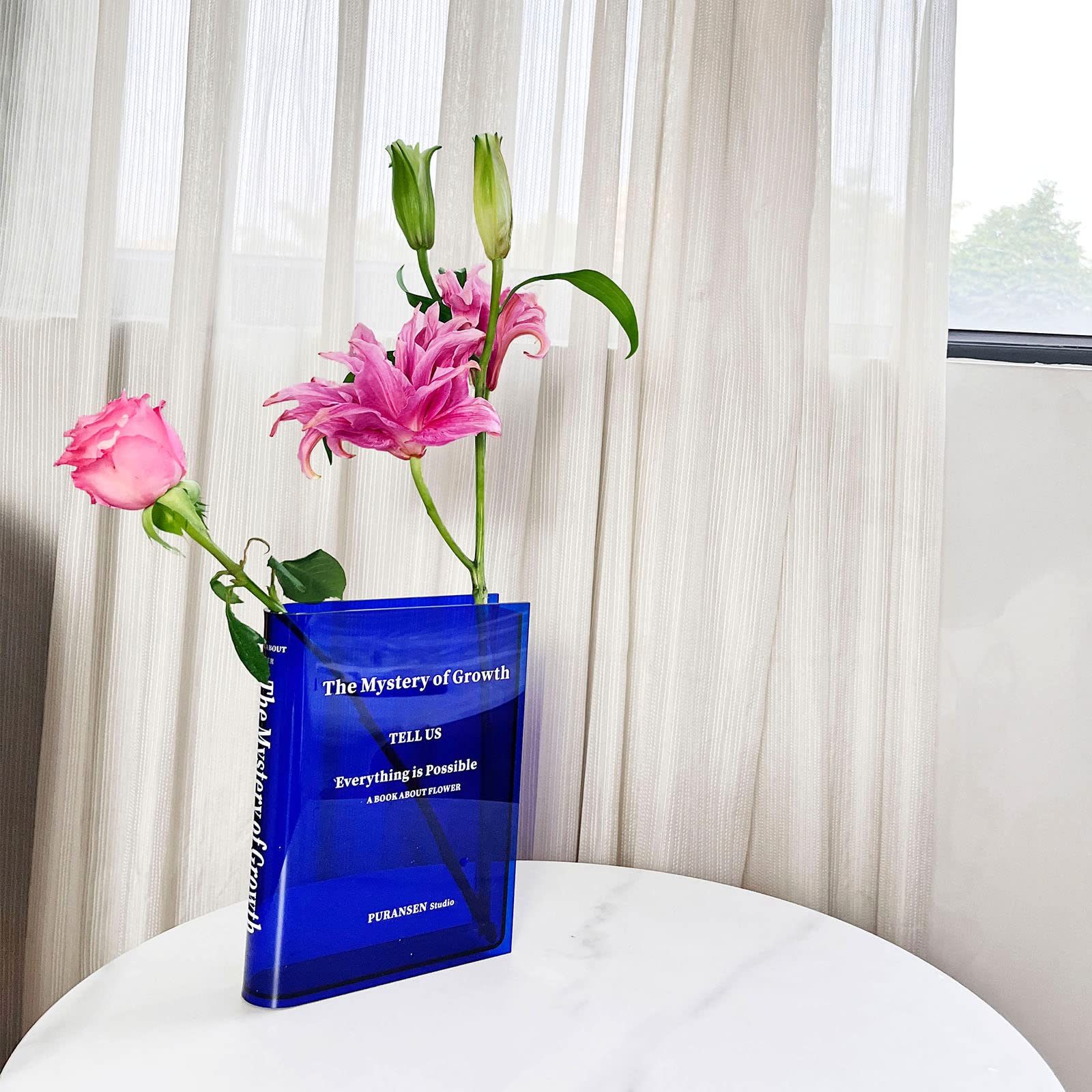 🔥Last Day Promotion-[SAVE 50% OFF]-🌷Unique Acrylic Flower Book Vase Aesthetic Home Decorate-BUY 2 GET 1 FREE