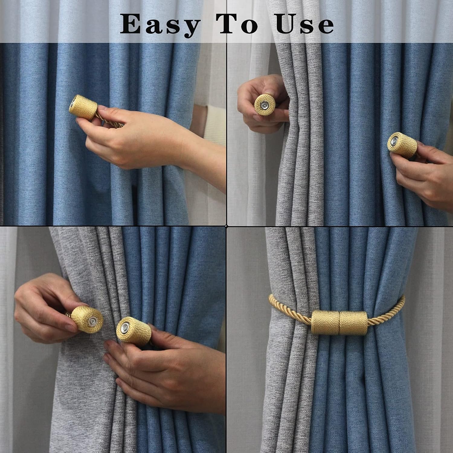 🔥On Sale🔥Strong Magnetic Curtain Tiebacks 2 Pack