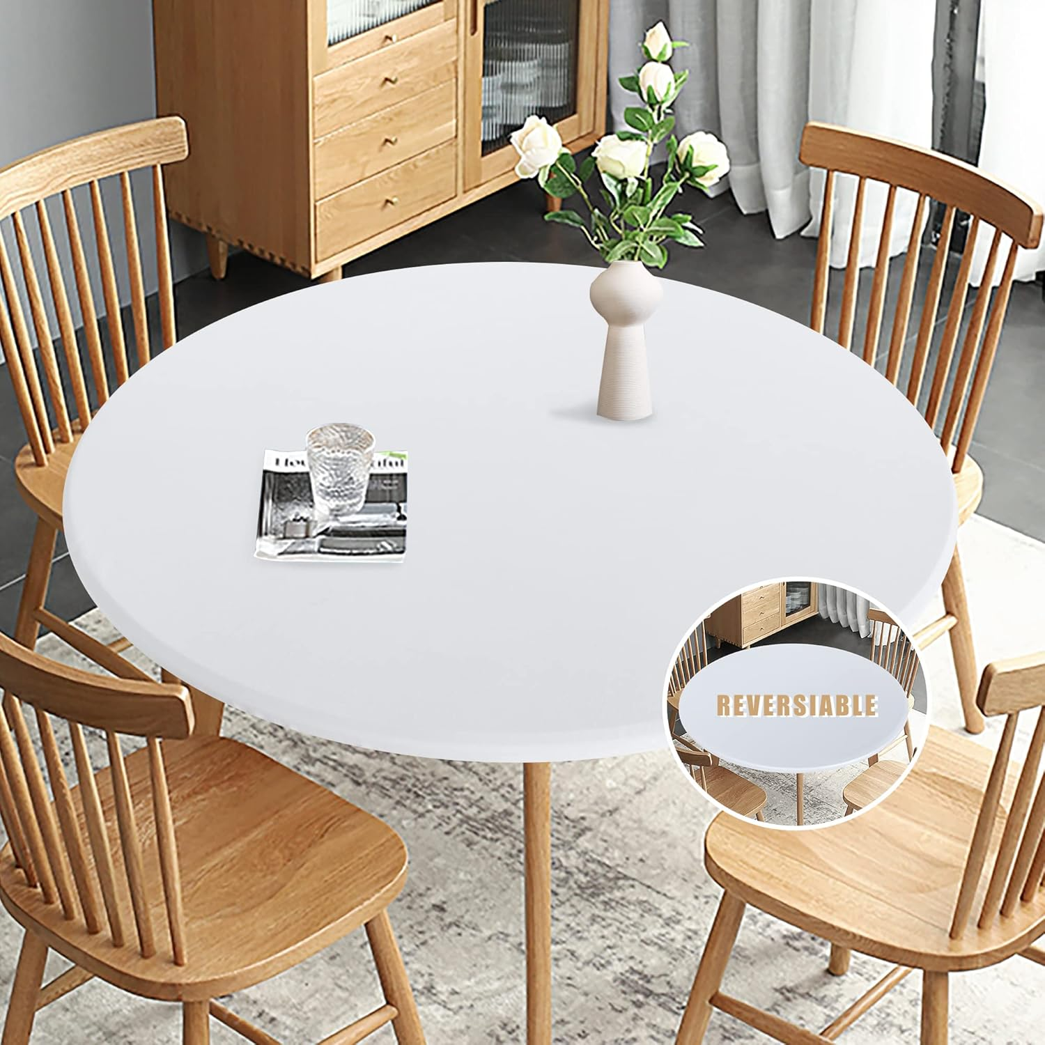 🔥On Sale 49% OFF🔥Reversible Waterproof Stain Resistant Elastic Stretch Table Cloth