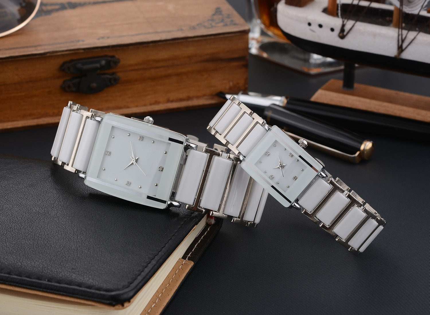 Fashion Ceramic Square Quartz Watch