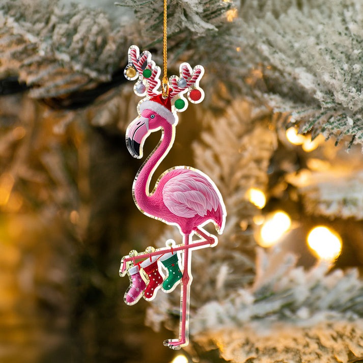 Flamingo Christmas Ornaments