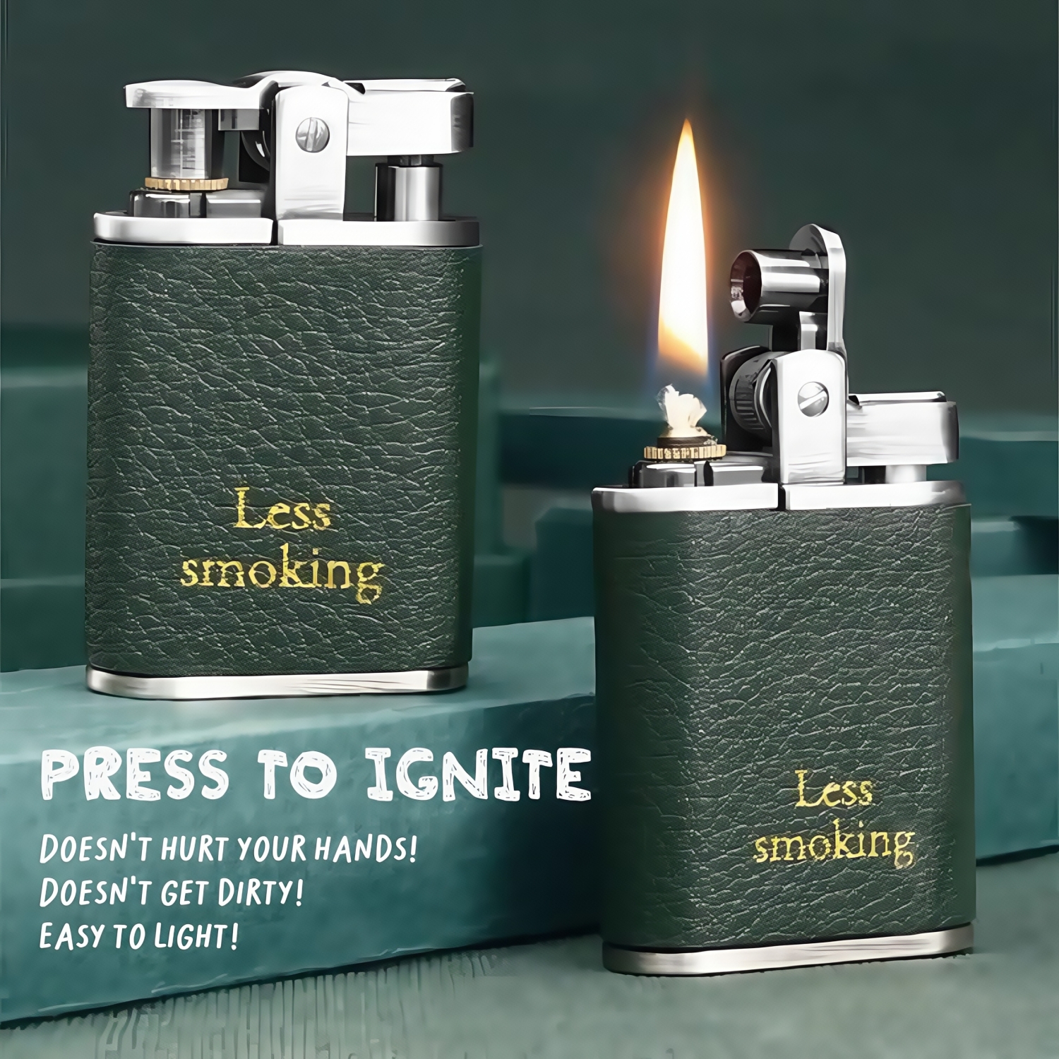 🔥On Sale🔥Kerosene Windproof Vintage Nodding - Press Lighter (With Gift Box)