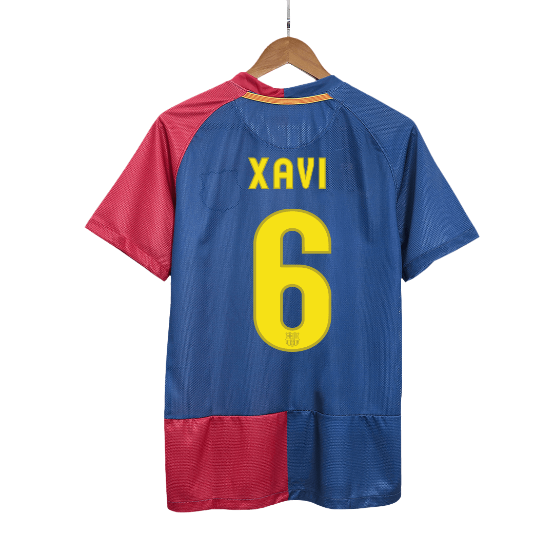 XAVI #6 Barcelona Retro Home Football Shirt 2008/09