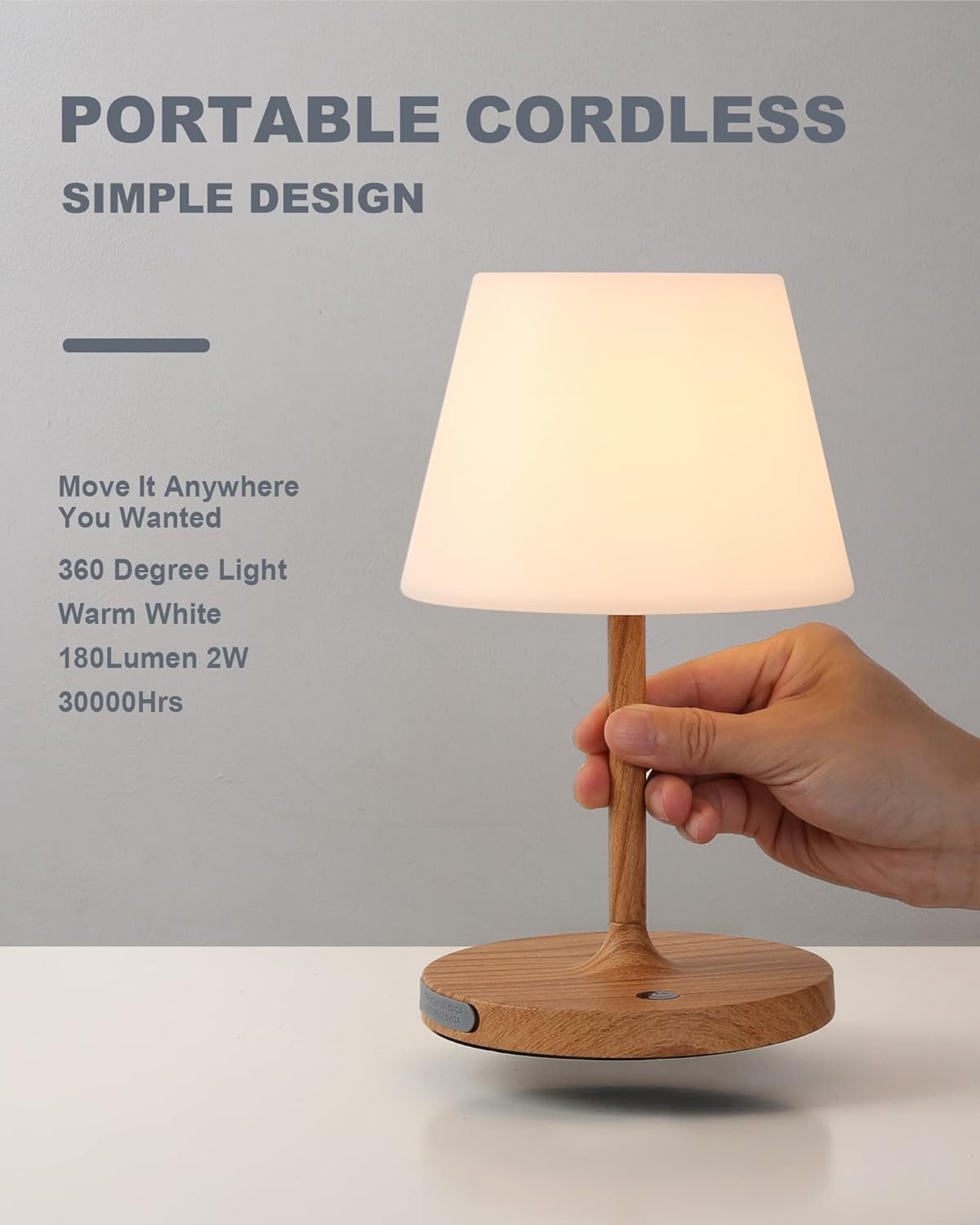 🔥2025 ON SALE🔥Waterproof Cordless Rechargeable Touch Dimmable Desk Lamp