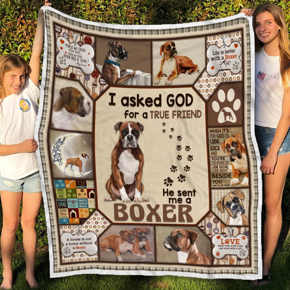 God Sent Me A Boxer Sofa Throw Blanket