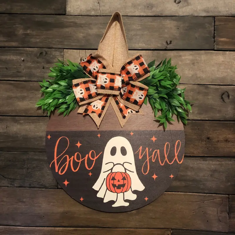 2024 Halloween Ghost Pumpkin Front Door Decor👻🎃️✨