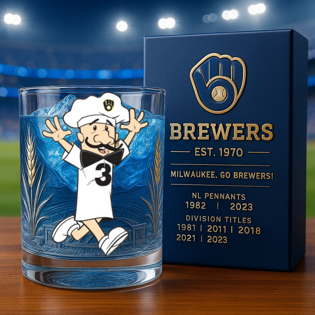 Milwaukee Brewers 55th Anniversary Collectible Glass