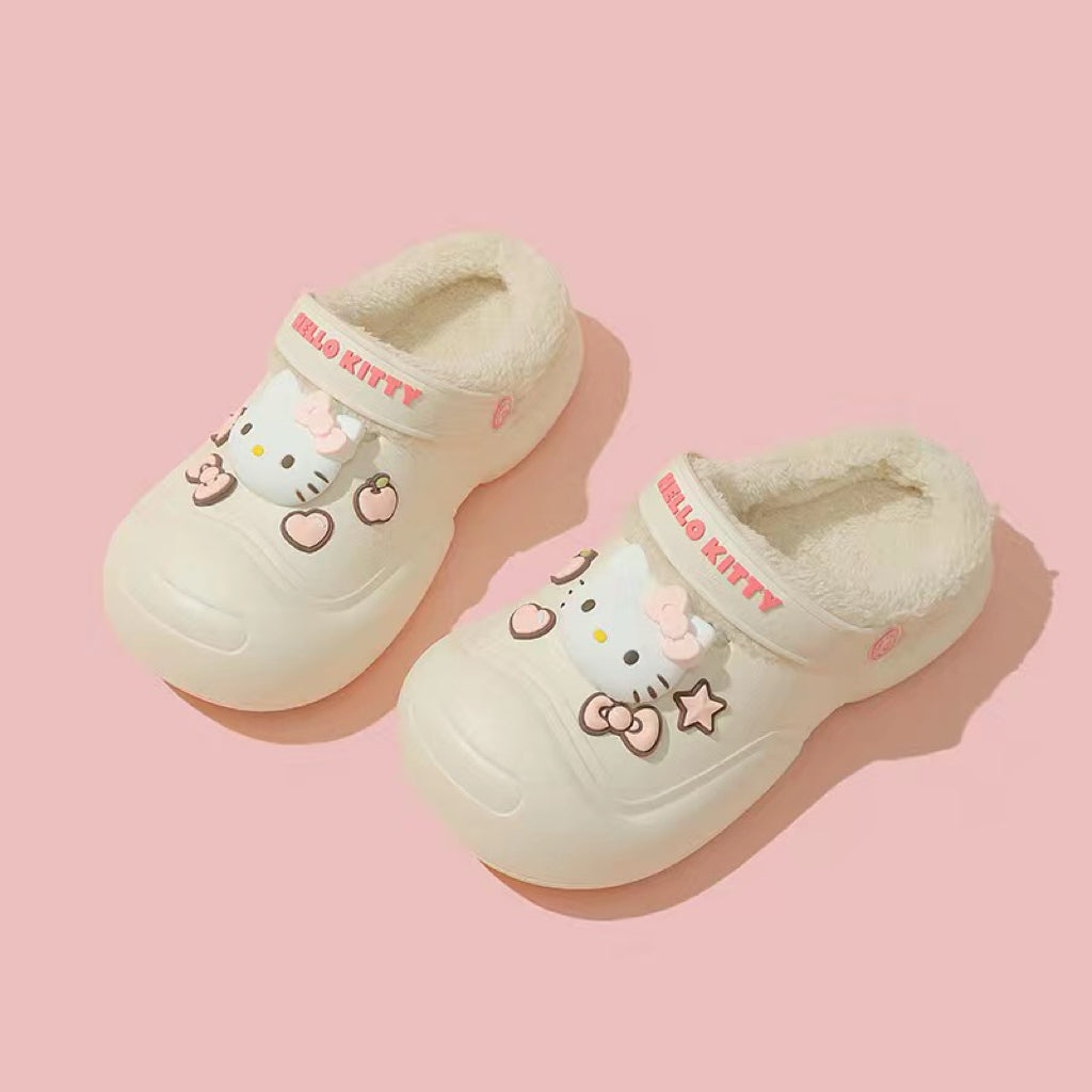 KT Slides Fuzzy for Women Slippers Winter Warm Plush Comfy Non-Slip Waterproof House Cloud Slide Slippers for Indoor Outdoor