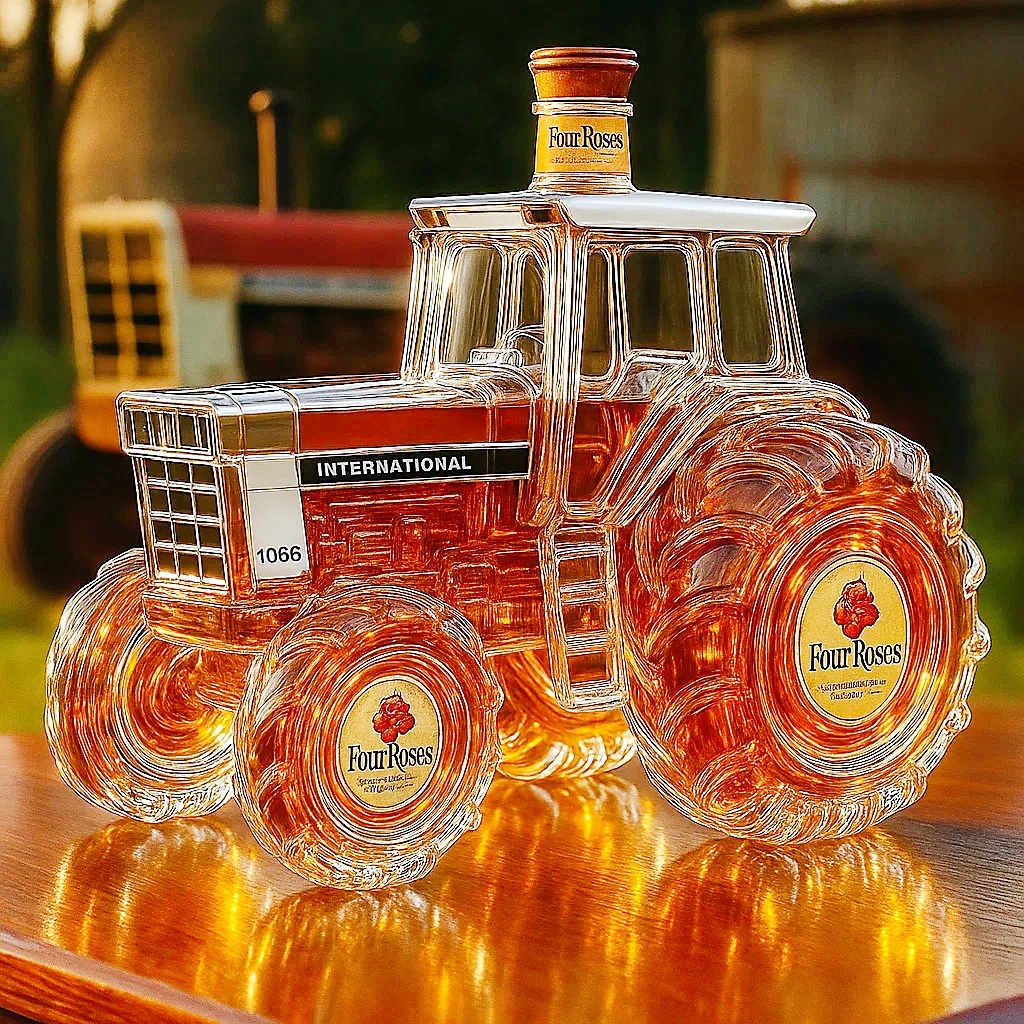 Classic International Harvester 1066 whisky bottle