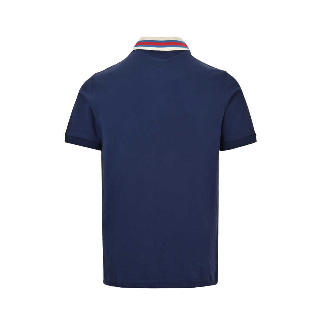 Gucci 24ss collar stripe double G embroidered Polo short sleeve