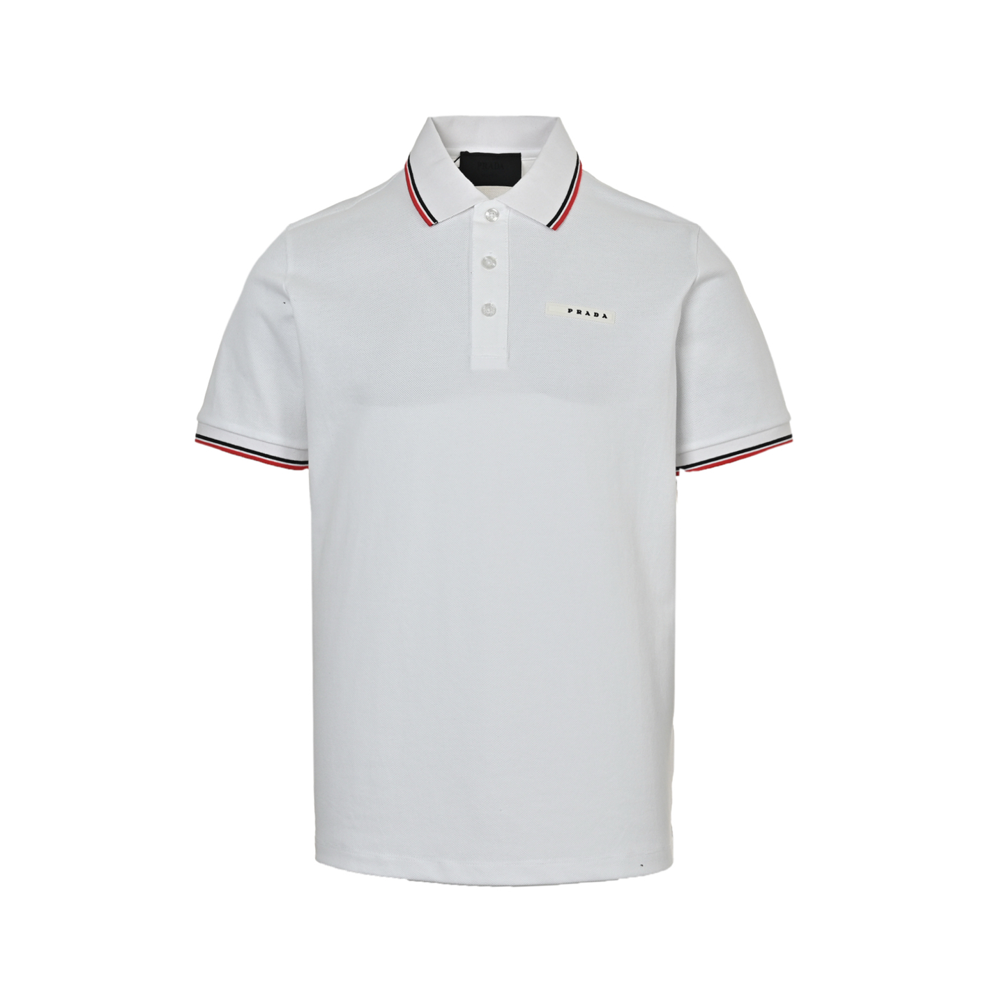Prada Polo short sleeve with silicone trim on chest pocket