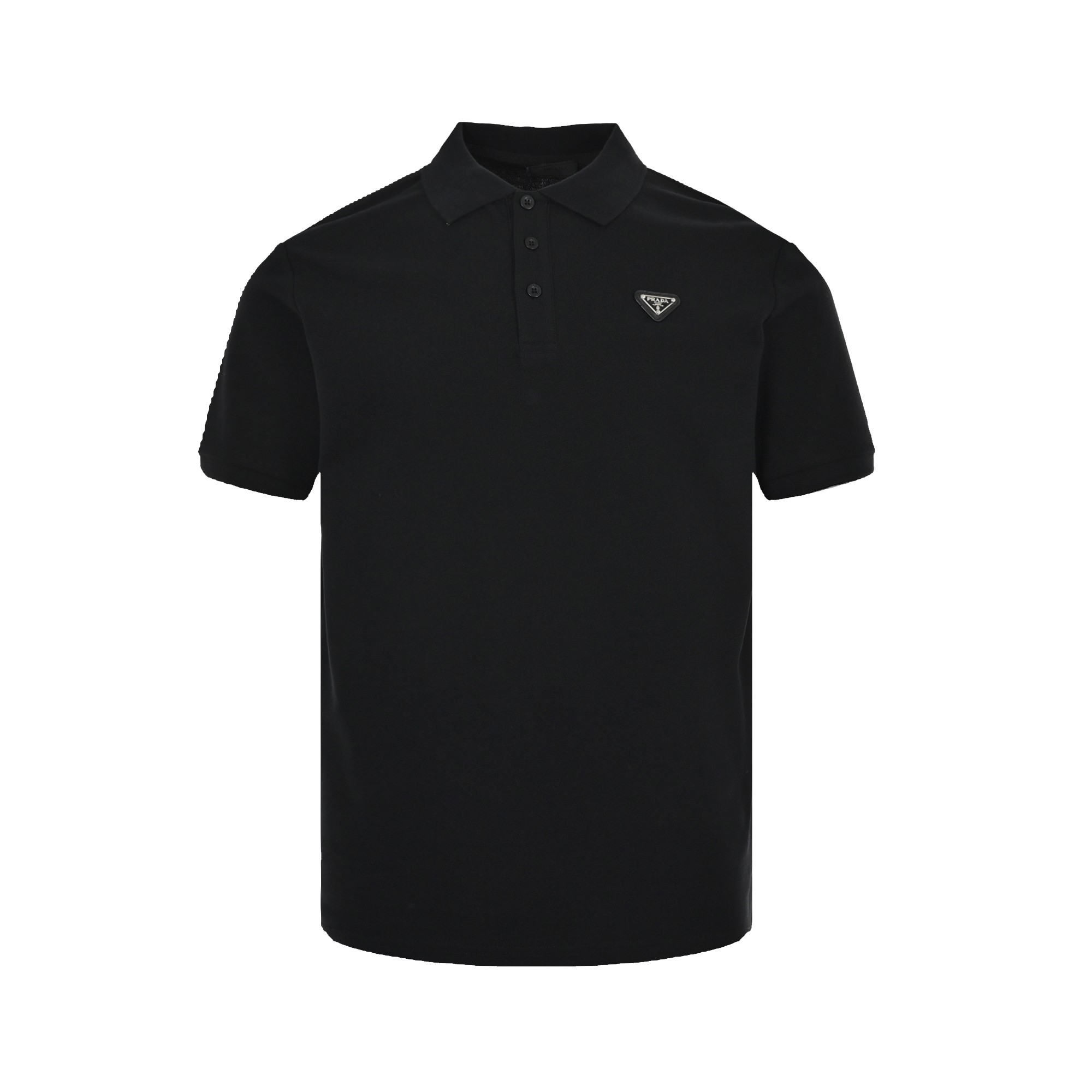 Prada Classic Triangle Logo Polo Short Sleeve