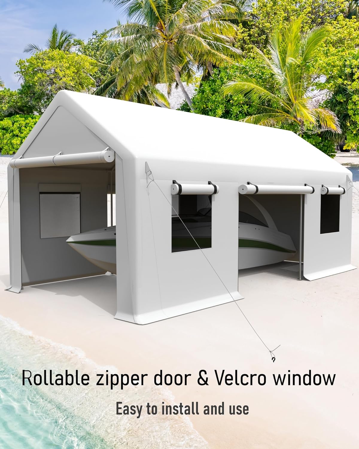 DEXSO Carport Portable Garage Heavy Duty Car Port Canopy