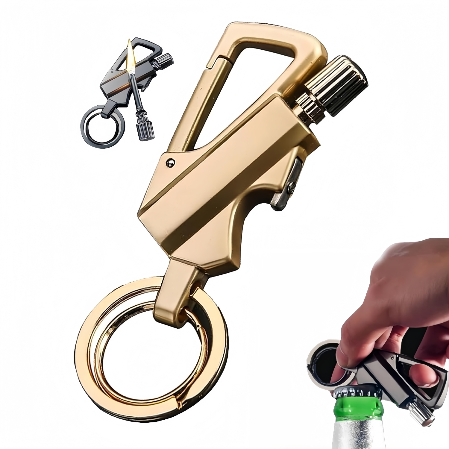 💥ON SALE💥- Permanent Match Infinity Lighter with Multitool Keychain Bottle Opener
