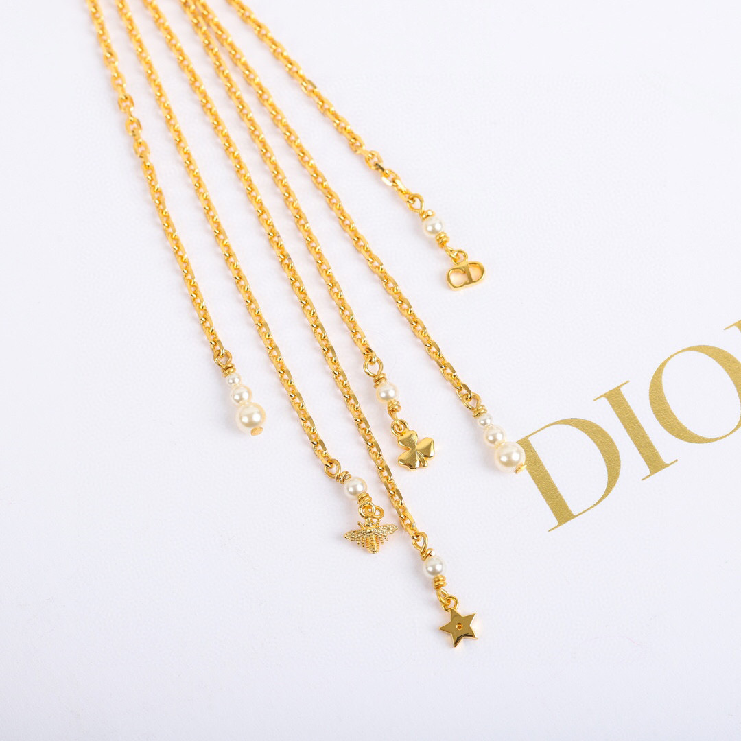 Dior Tassel Pearl Earrings