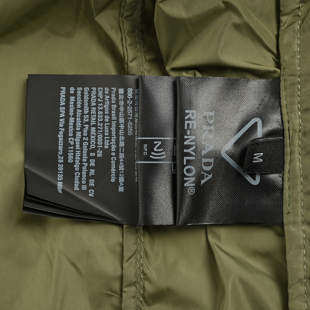 Prada 24ss camping style zip-up nylon hooded jacket