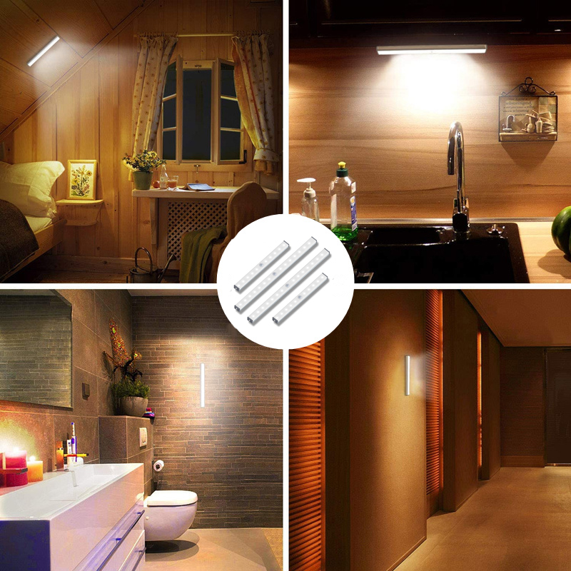 15/21/30 LED Portable Wireless PIR Motion Sensor Light Infrared Induction Lamp Super Bright Light Bar for Closet Cabinet