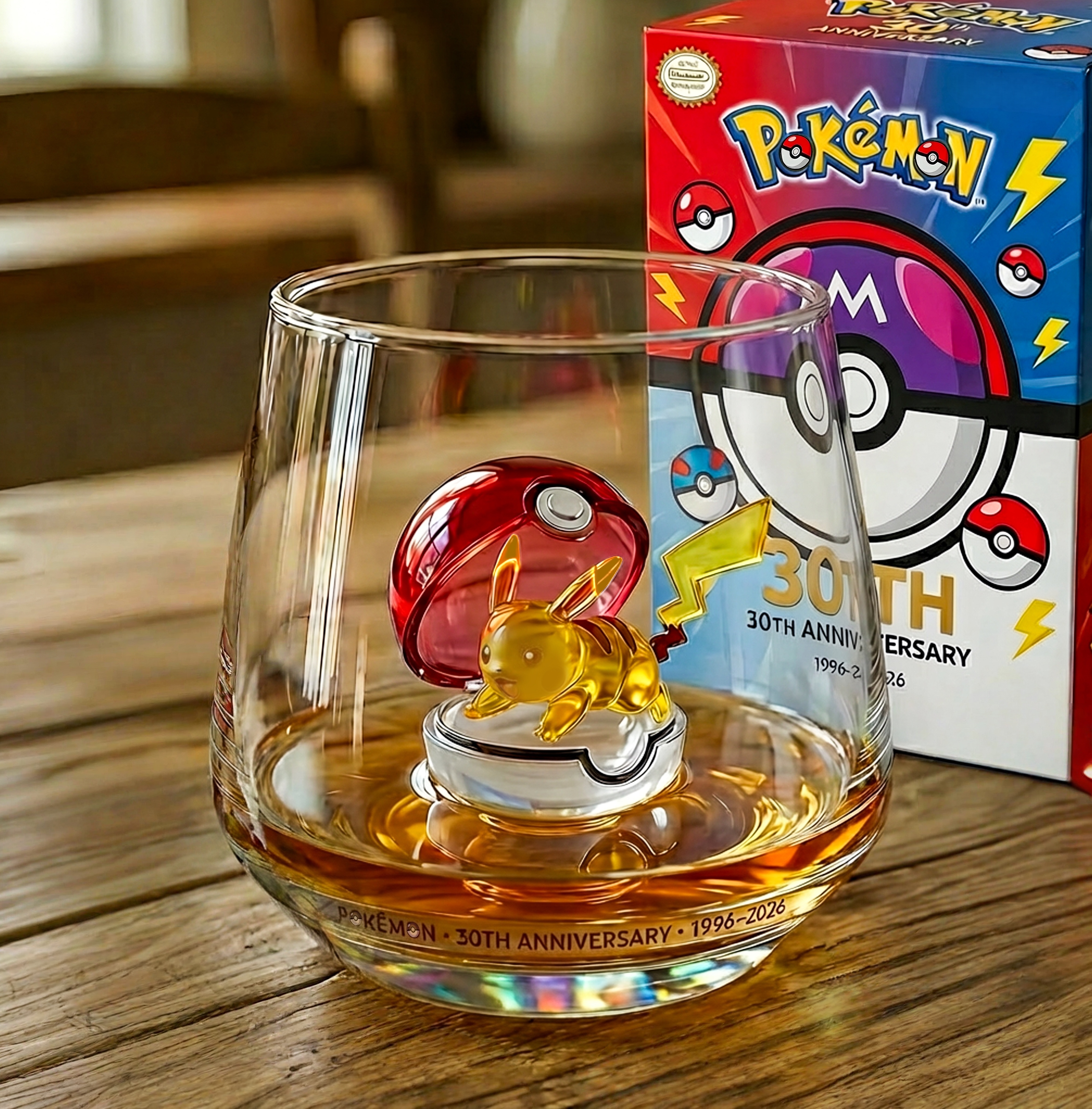 Pokémon 30th Anniversary Whiskey Glass