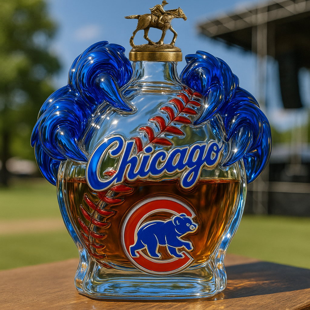 Chicago Cubs Whiskey Bottle