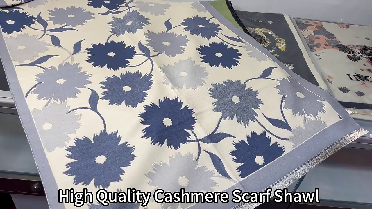 Luxury Design Thick Foulard Cashmere Scarf Ladies Winter Pashmina Female Shawls Wraps Floral Women Blanket Warm Scarf Shawl