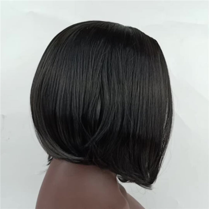 Luna Women Wig Asymmetrical Lovely Short Bob Straight for African American