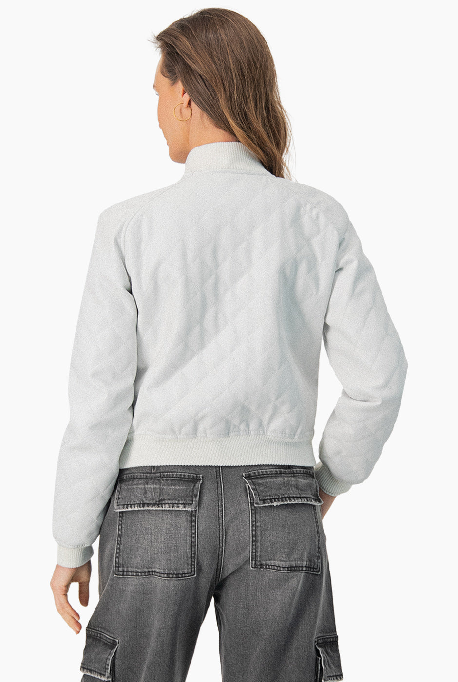 Chamarra bomber blanca