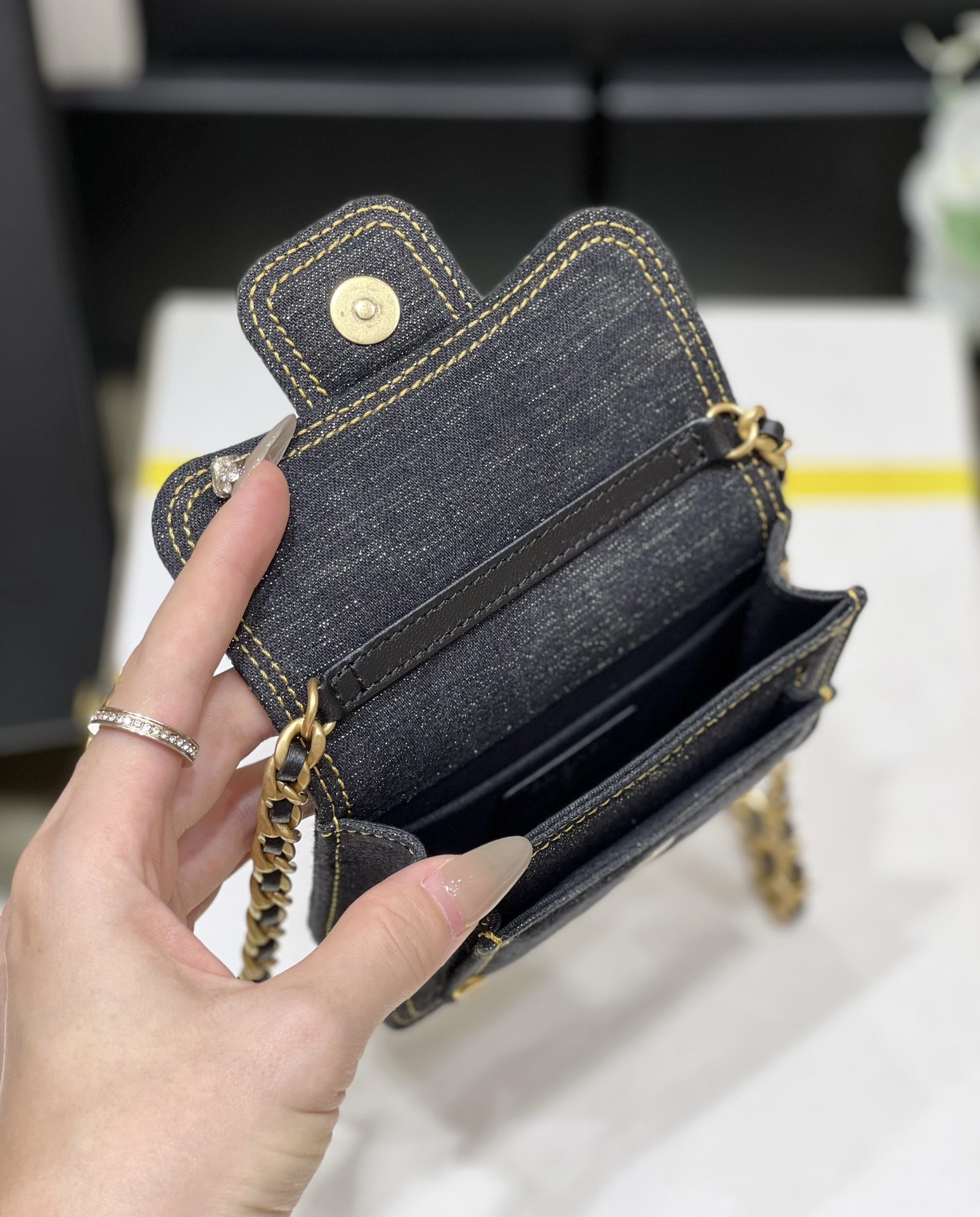 Chanel 23S Spring/Summer Collection Limited Edition Mini Denim Messenger Bag