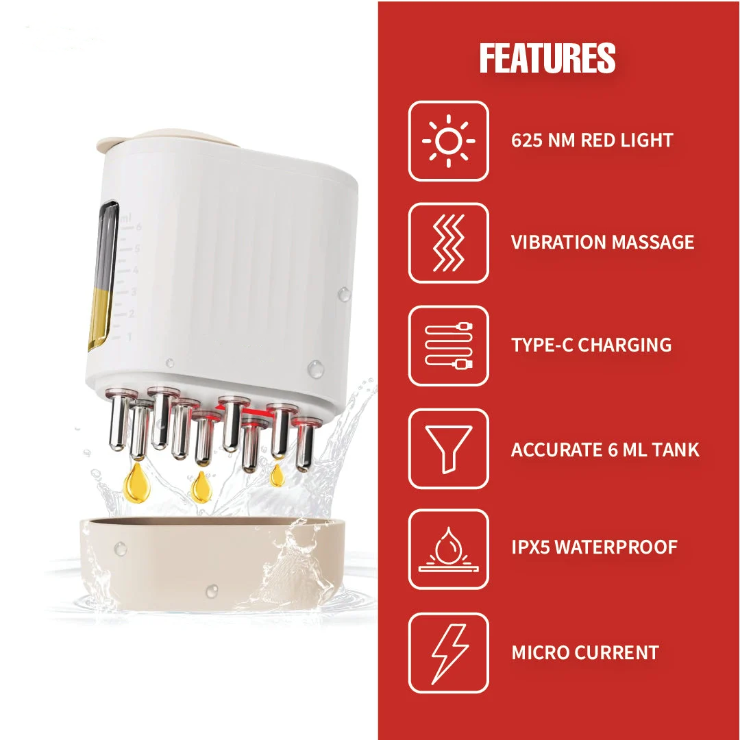 Mother's Day discount 🎁 49% OFF 😊-Red Light Therapy Electric Scalp Massager & Hair Oil Applicator