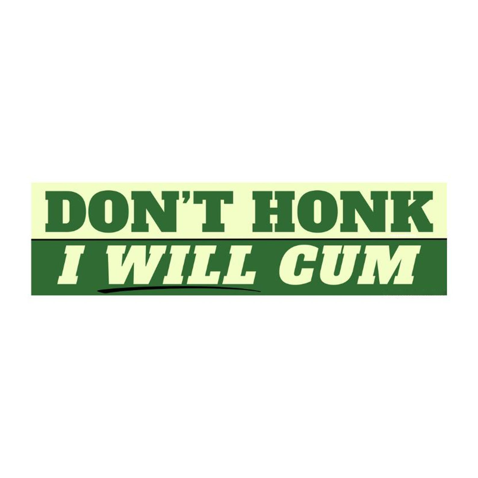 Don't Honk - I Will Cum | Funny Gag Sticker