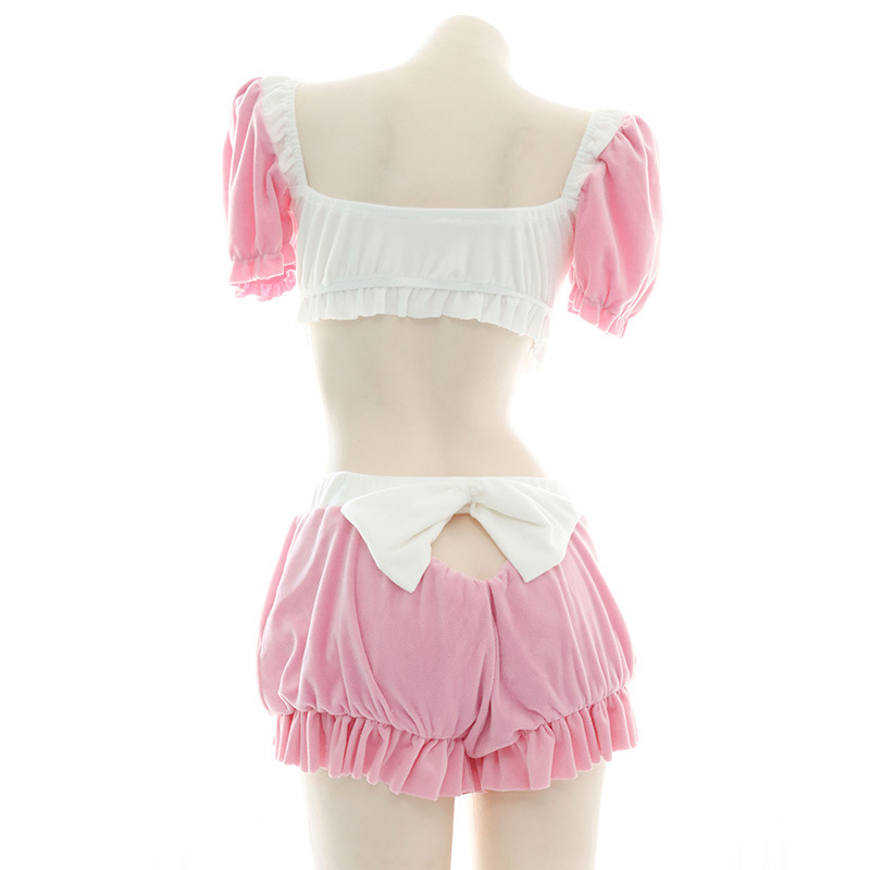 Sweet Bow Knot Maid Lingerie Set