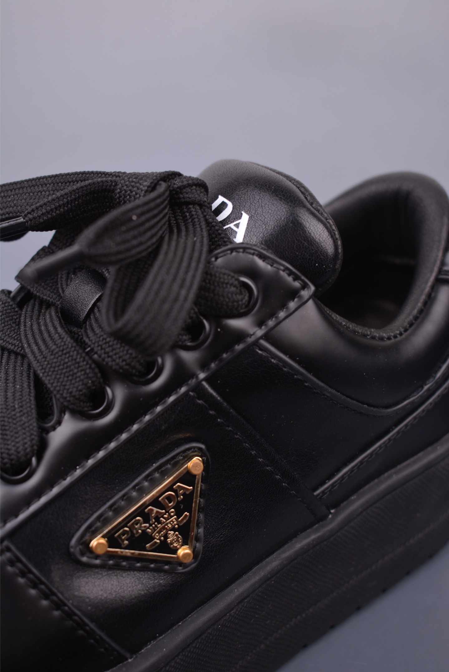 Prada Downtown Bold series thick-soled casual shoes all black 1E792M_3LPF_F0002_F_050
