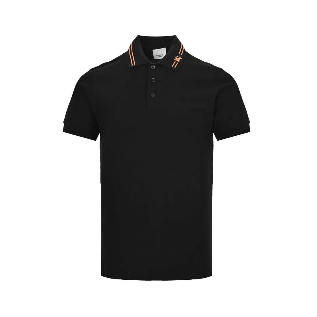 Burberry Polo short sleeves with warhorse embroidery on the collar