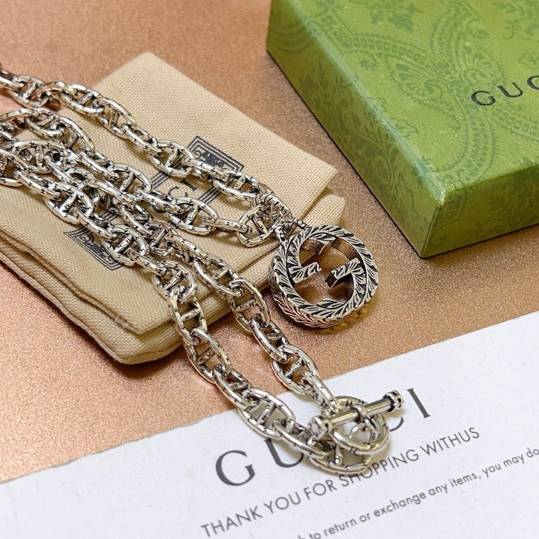 Gucci Anger Forest series new double G vintage necklace