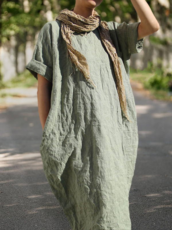 Simple Style Cocoon Casual Dress