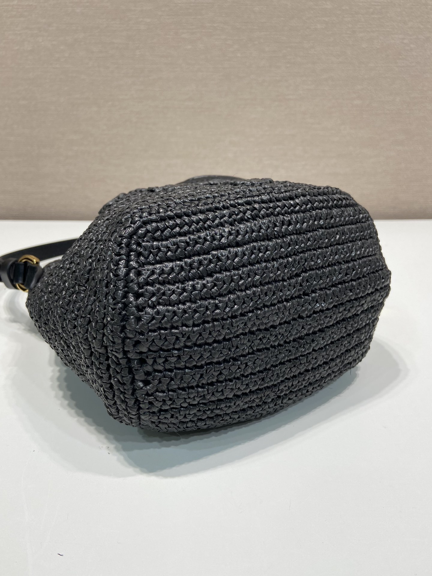 Prada Straw Bucket Bag 1BE068