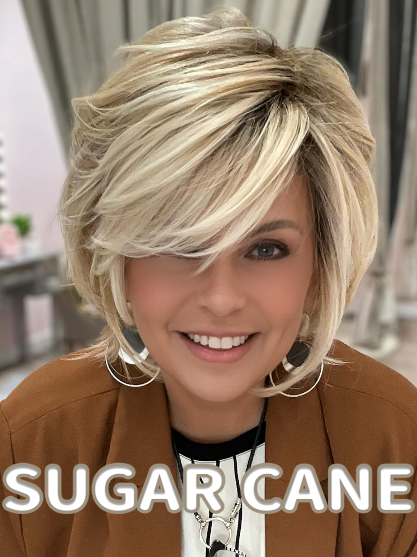 Layered Bob Wig With Side Part