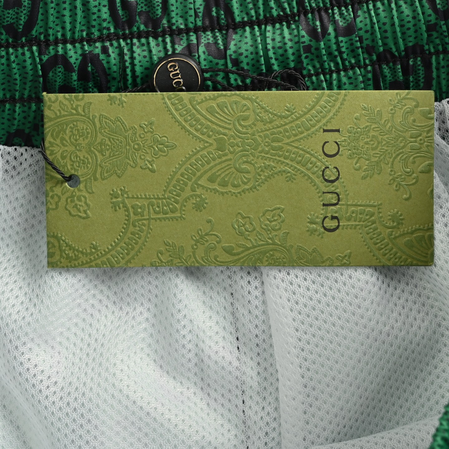 Gucci 25ss side webbing all-over monogram beach shorts