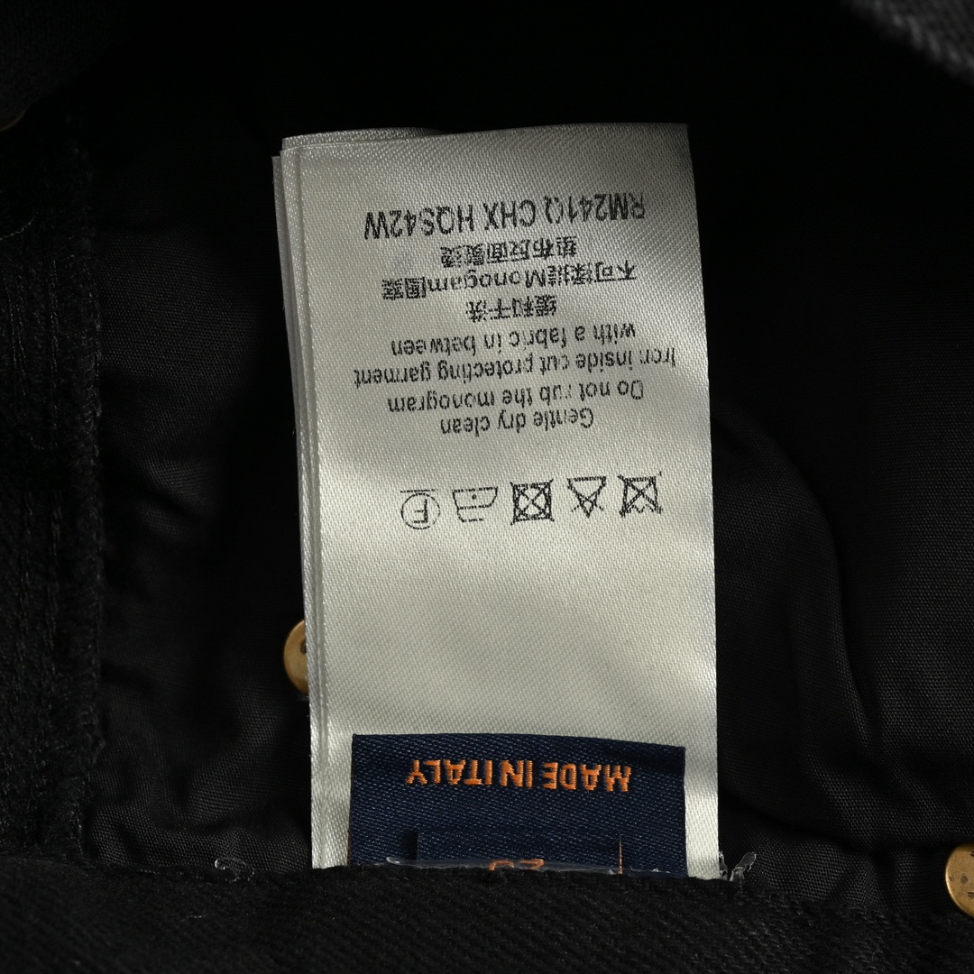Louis Vuitton Embossed Monochrome Work Jeans