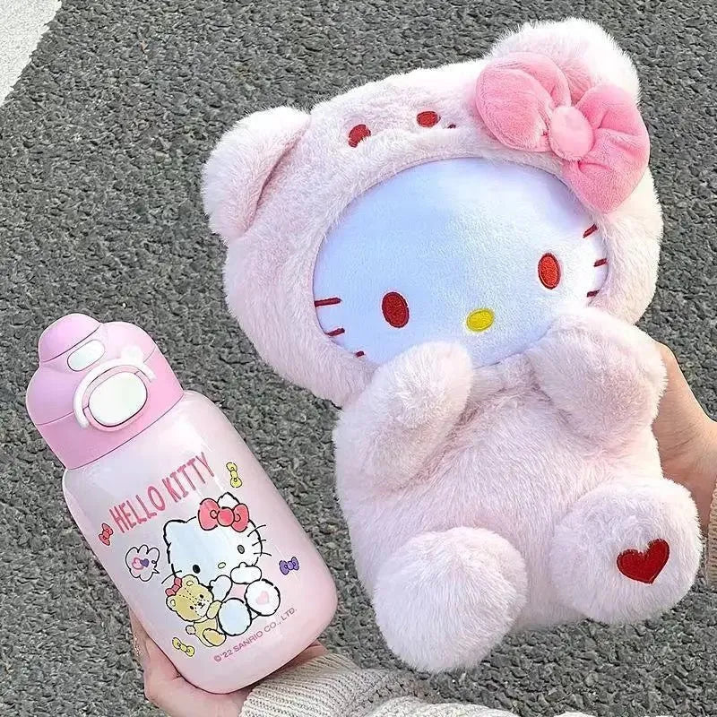 Hello Kitty Melody Kuromi Plush Water Bottle Carrier