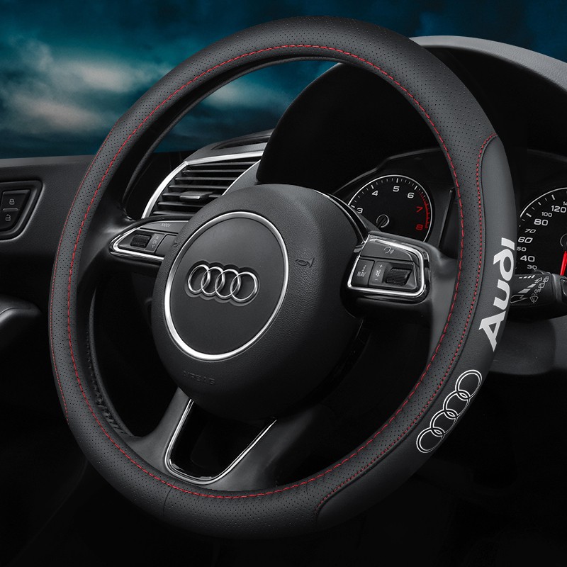 🚗Car Odorless Leather Car Steering Wheel Cover