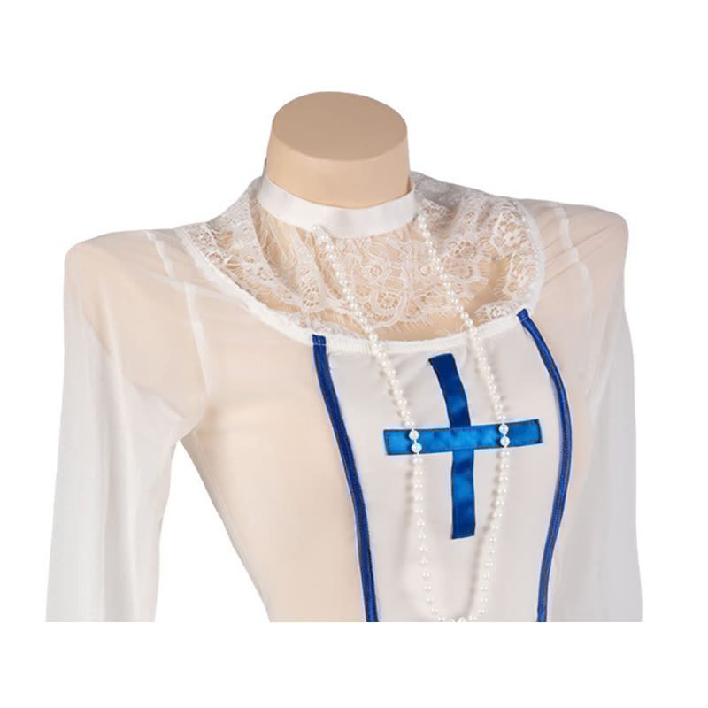 Nun Cross See-through Lingerie Dress
