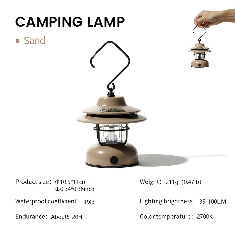 MOBI GARDEN Star Wishes Retro Camp Lights, Outdoor Lamp
