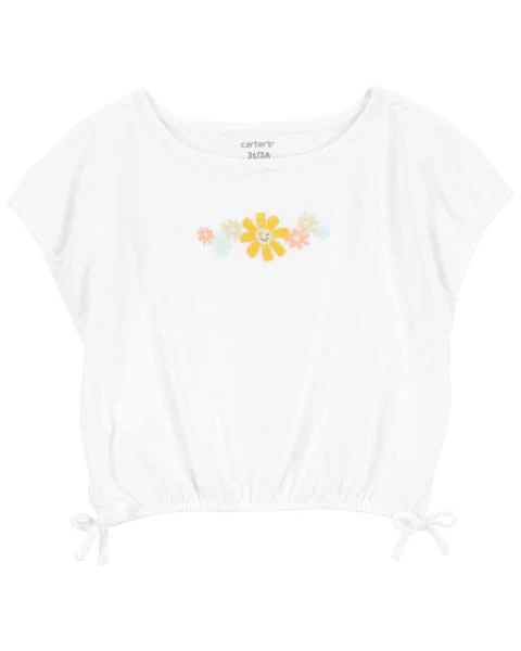 Carter's Toddler Sunflower Top with Polka Dot Skort