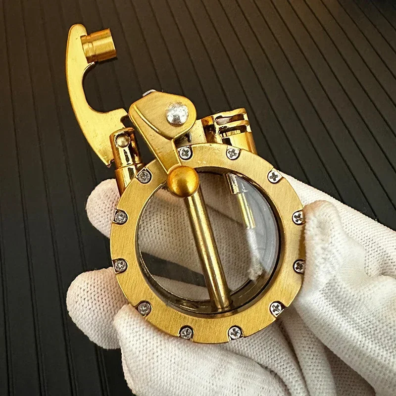 🔥Last Day Sale - 45% OFF🔥Vintage Steampunk Kerosene Lighter with Transparent Fuel Tank