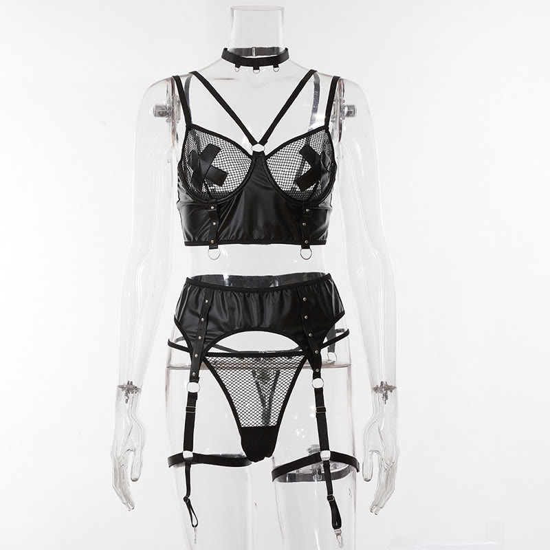 Sexy Hollow Out See-through Lingerie Set
