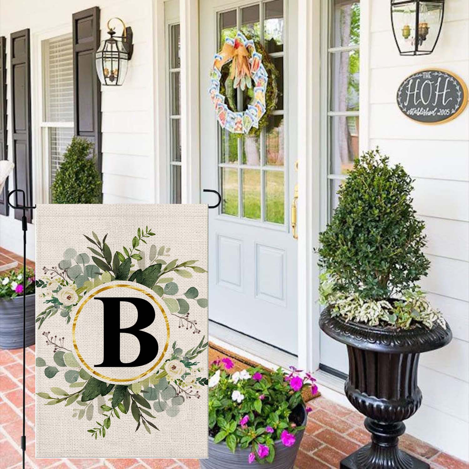 🔥Last Day Promotion-[SAVE 50% OFF]--Monogram Initial Letter Garden Flag-Family Last Name--BUY 3 GET 15% OFF & FREE SHIPPING