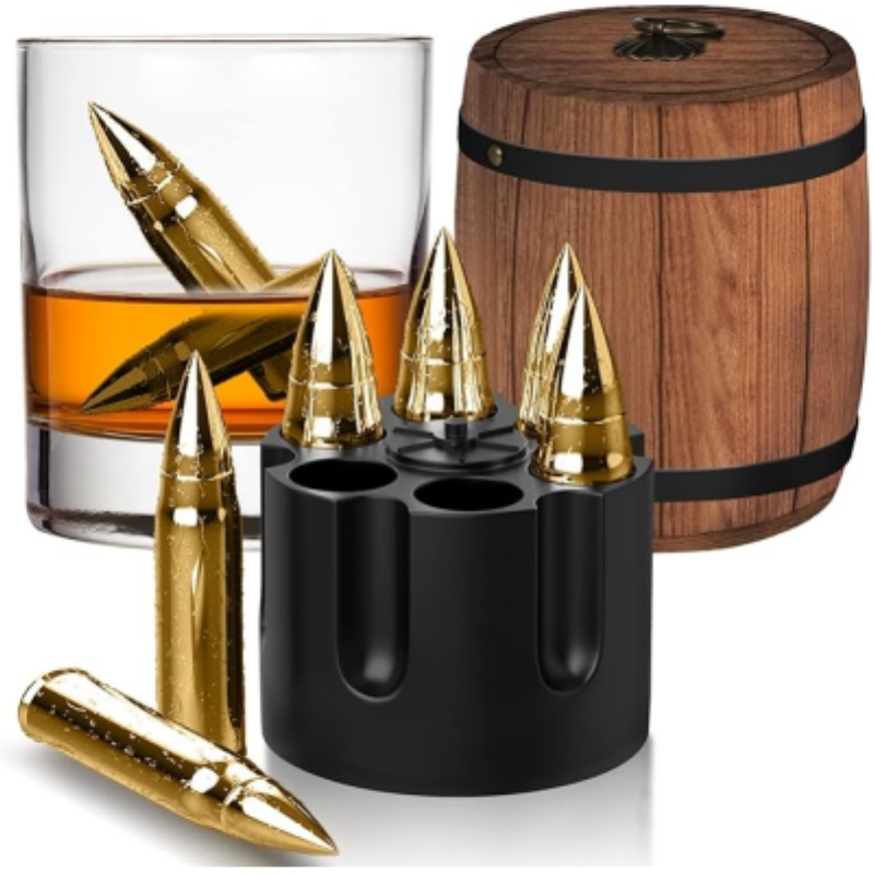 Father's Day Promotion 60% OFF 🥃 Reusable Bullet Whiskey Chilling Stones - Stainless Steel Chilling Rocks