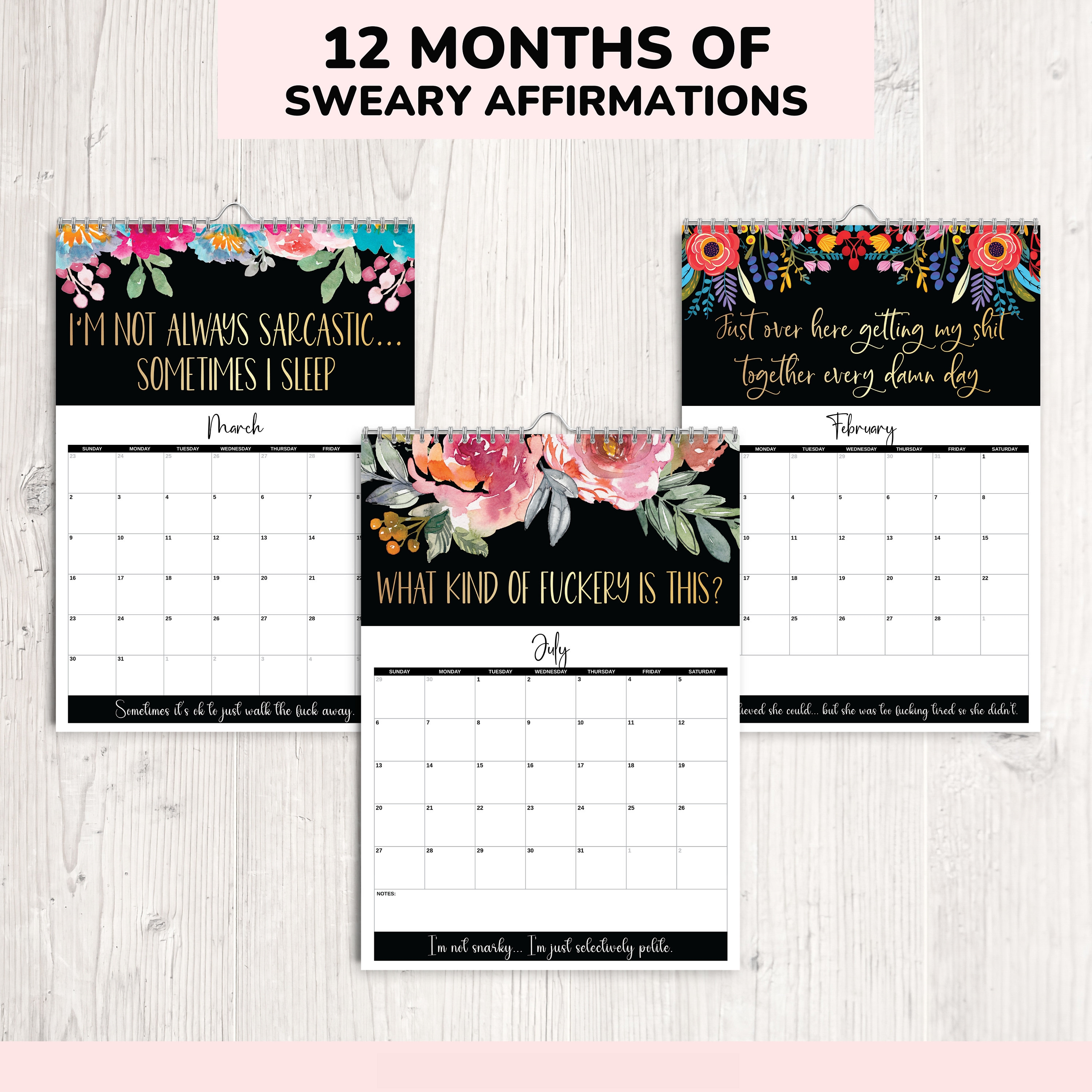 ON SALE🔥Fuck It: 2025 Calendar For Tired-Ass Women