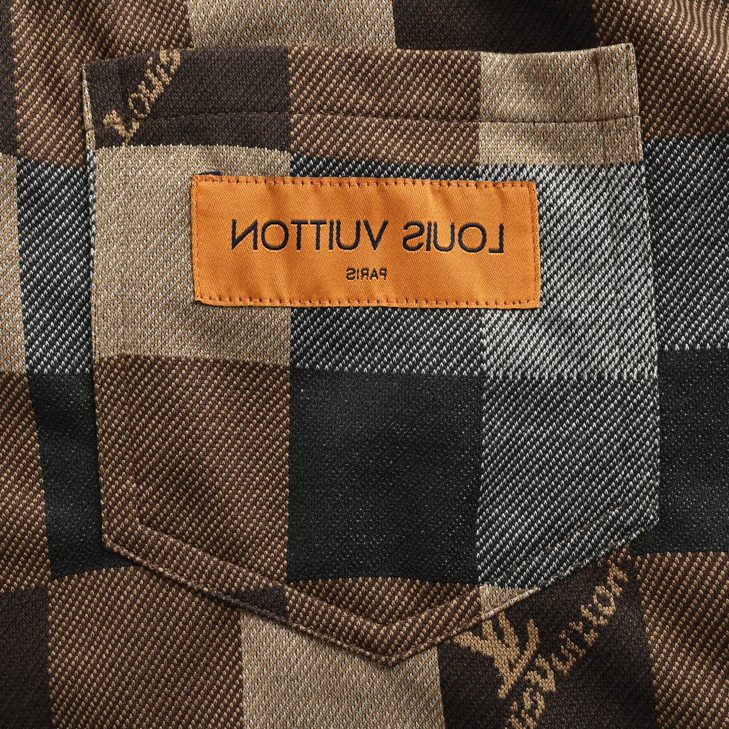 Louis Vuitton 25ss Checkerboard Jacquard Lettering Shorts